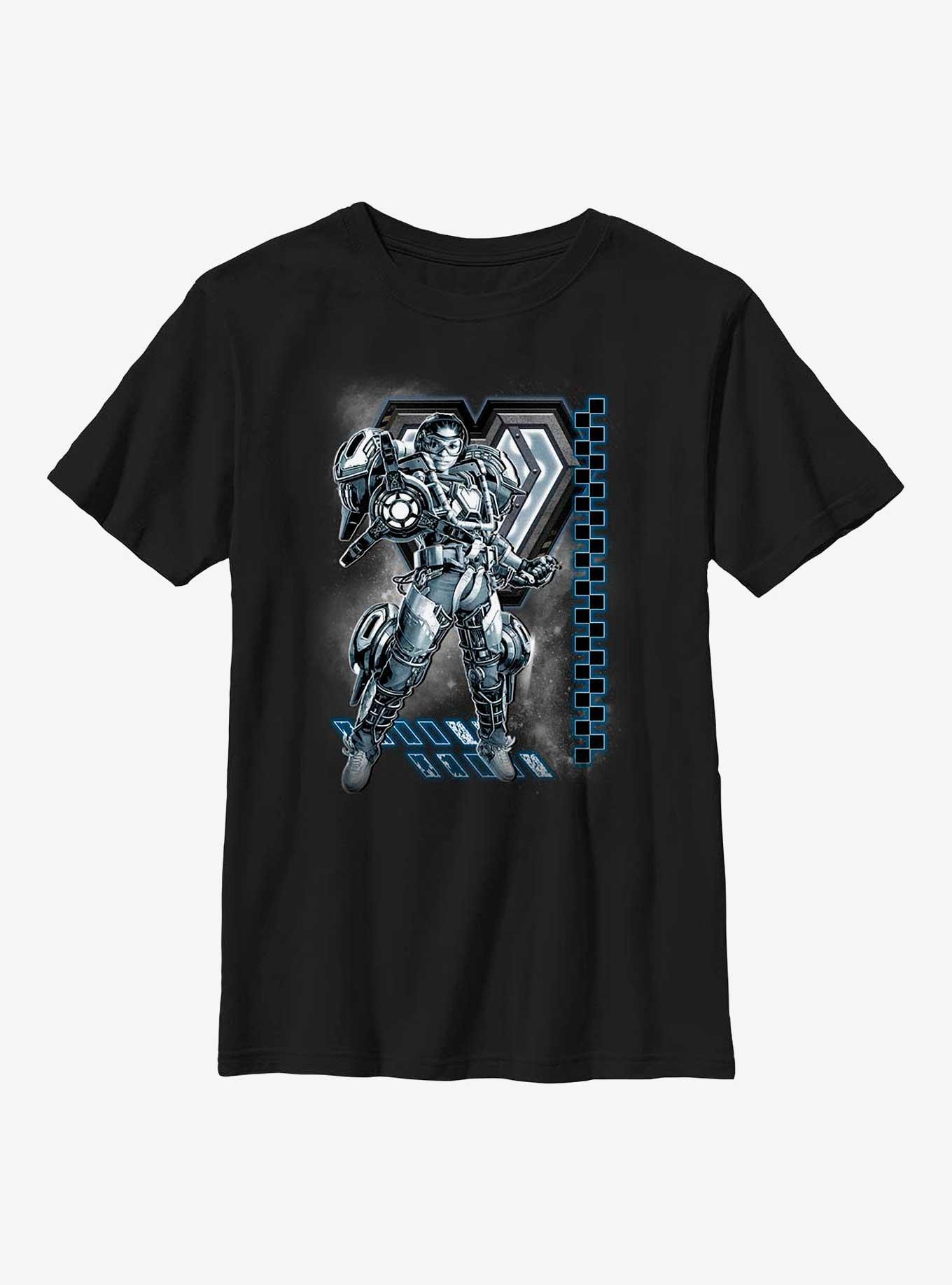 Marvel Black Panther: Wakanda Forever Ironheart Mono Youth T-Shirt, BLACK, hi-res