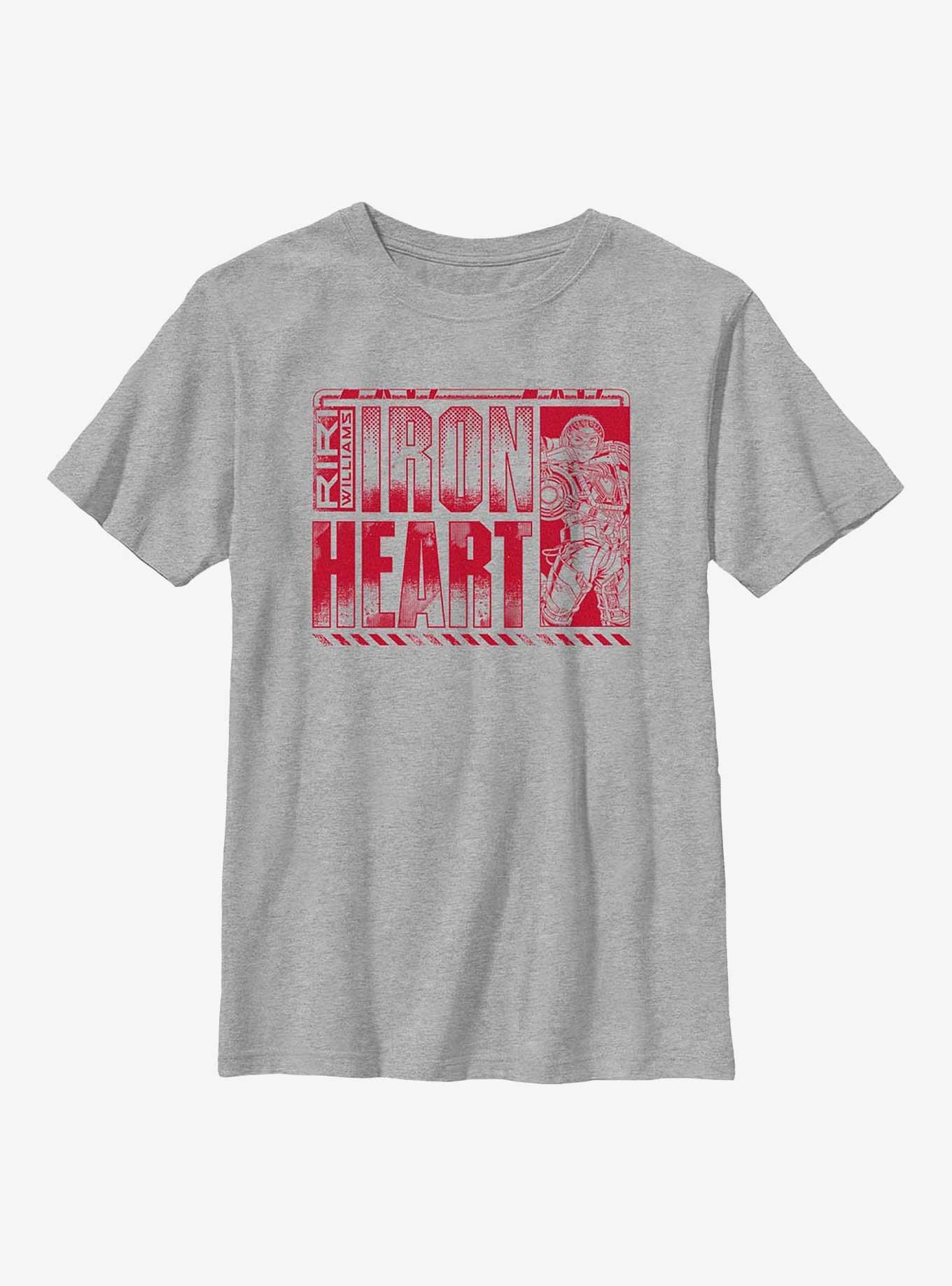 Marvel Black Panther: Wakanda Forever Ironheart Name Youth T-Shirt, ATH HTR, hi-res