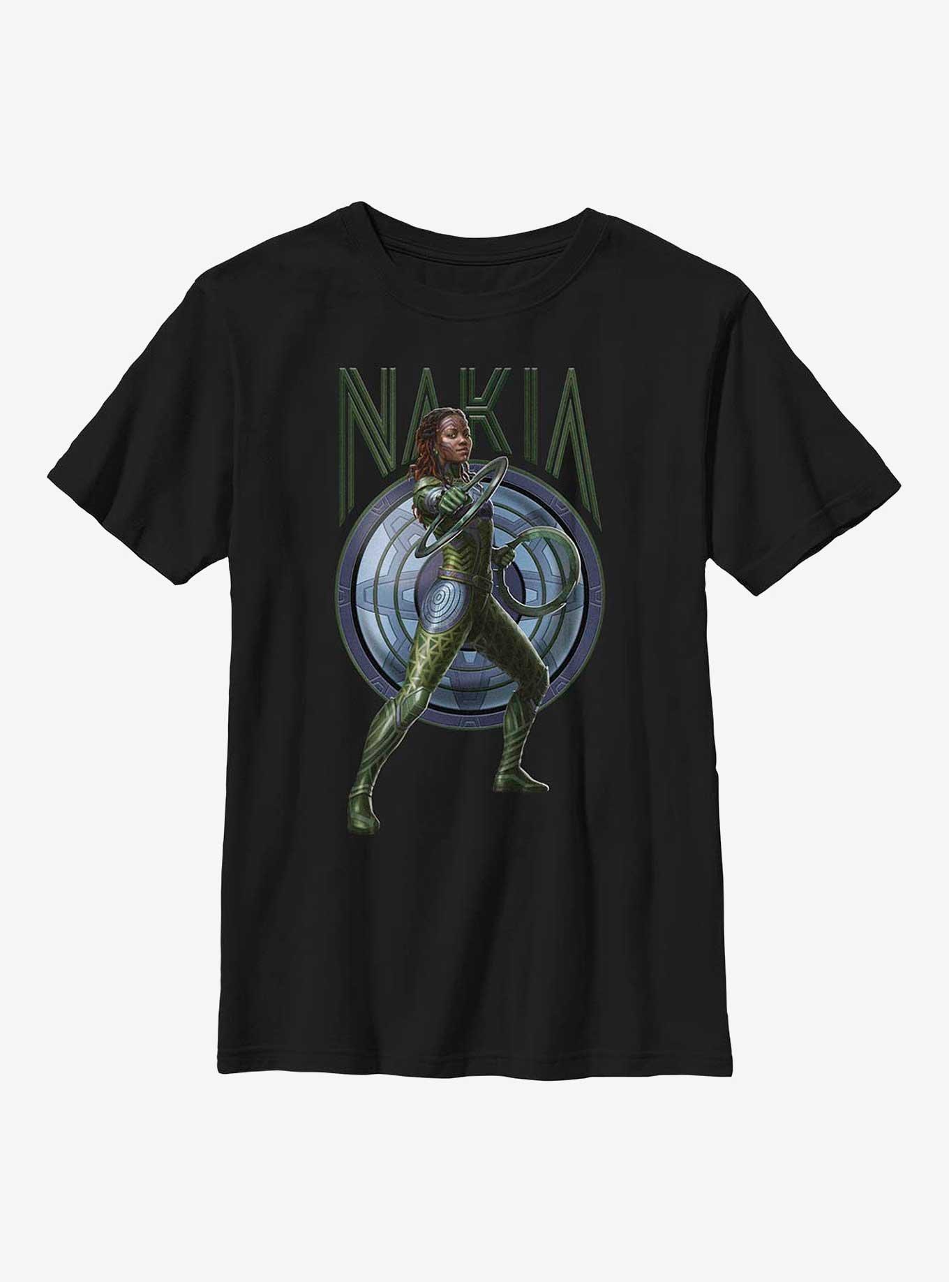 Marvel Black Panther: Wakanda Forever Nakia Youth T-Shirt, BLACK, hi-res