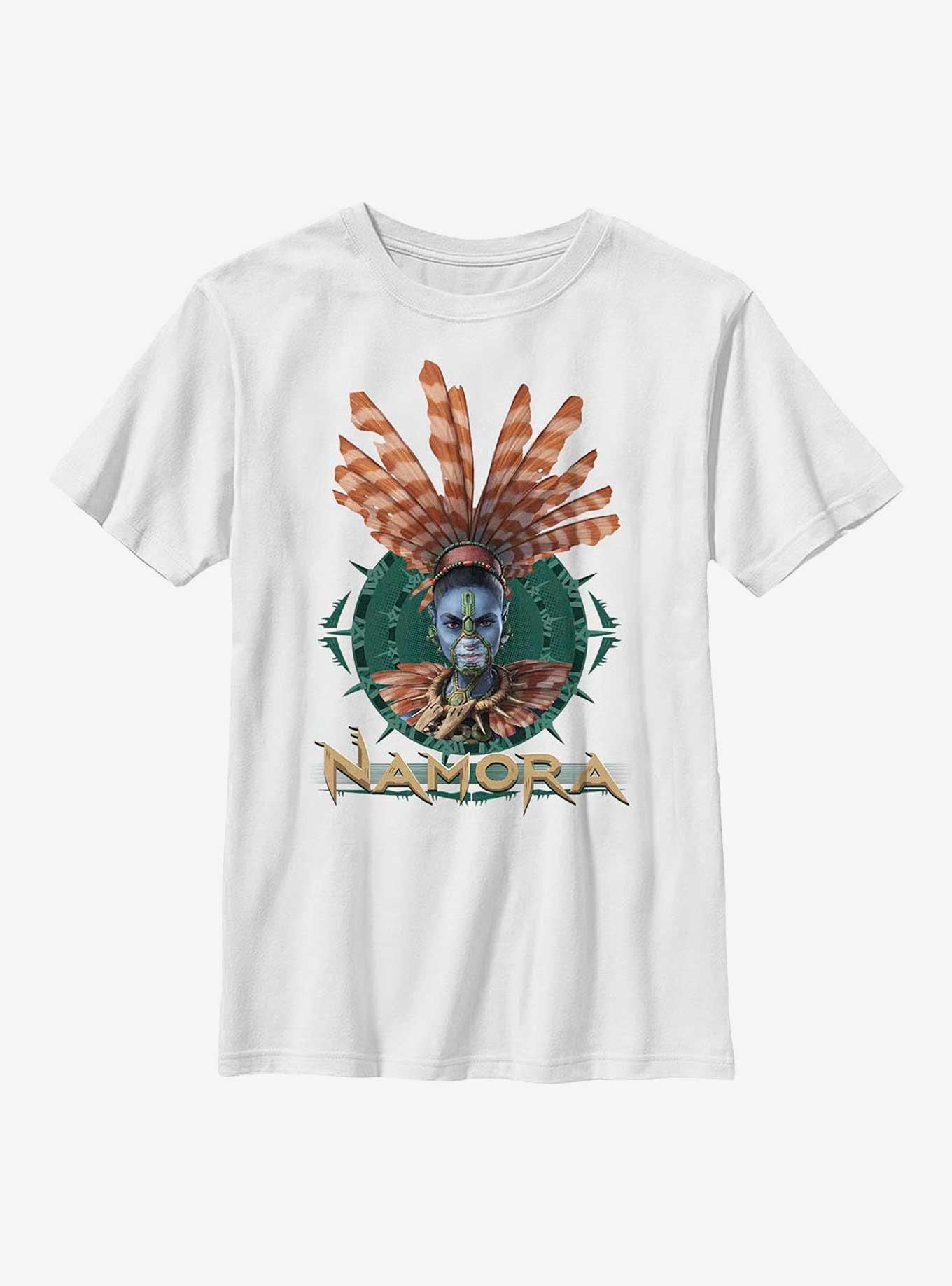 Marvel Black Panther: Wakanda Forever Namora Crown Youth T-Shirt, WHITE, hi-res