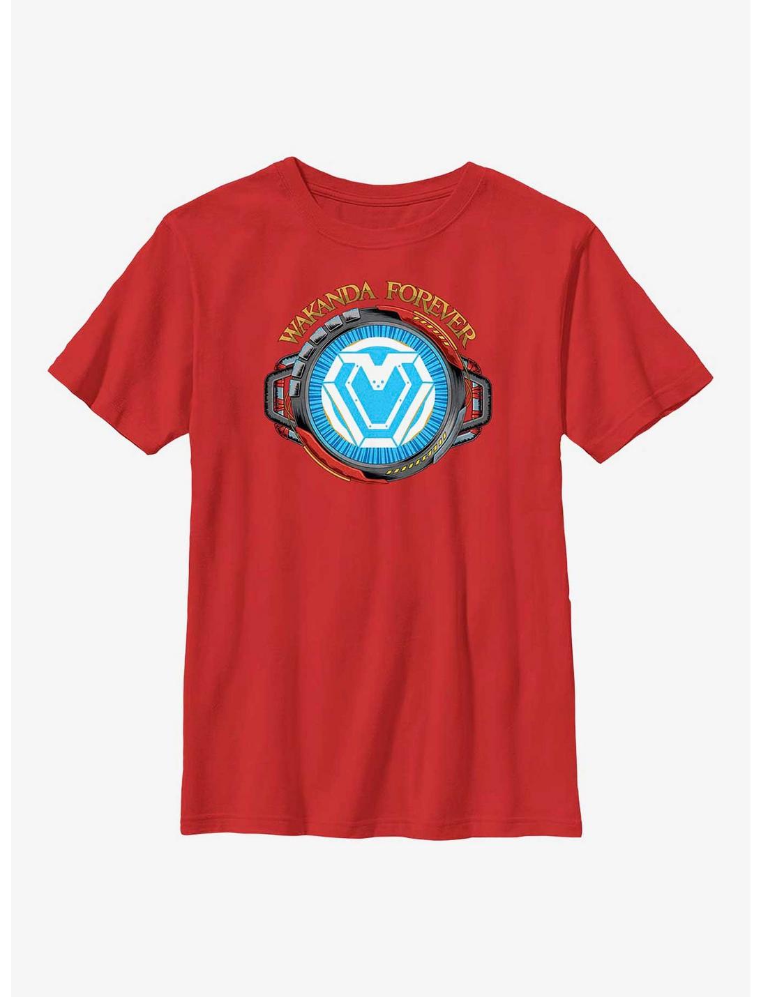 Marvel Black Panther: Wakanda Forever Vibranium Reactor Youth T-Shirt, RED, hi-res