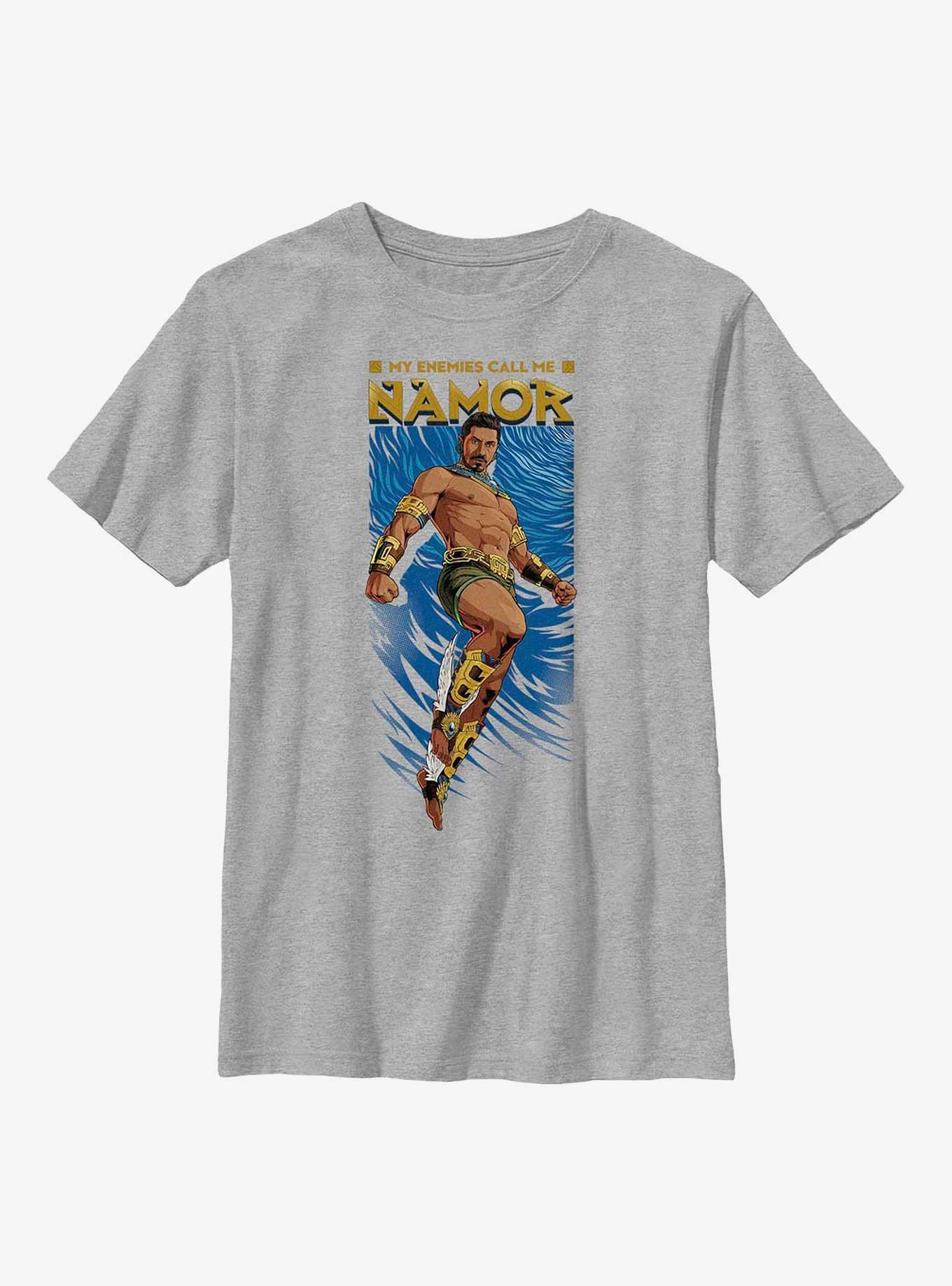 Marvel Black Panther: Wakanda Forever Namor Entrance Youth T-Shirt, ATH HTR, hi-res