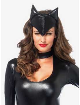 Feline Femme Fatale Black Mask, , hi-res