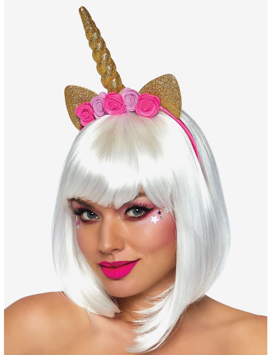 Golden Unicorn Flower Headband, , hi-res