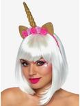 Golden Unicorn Flower Headband, , hi-res