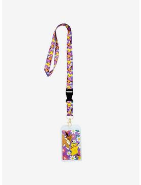 Plus Size Loungefly Pokémon Pikachu & Eevee Floral Lanyard - BoxLunch Exclusive, , hi-res