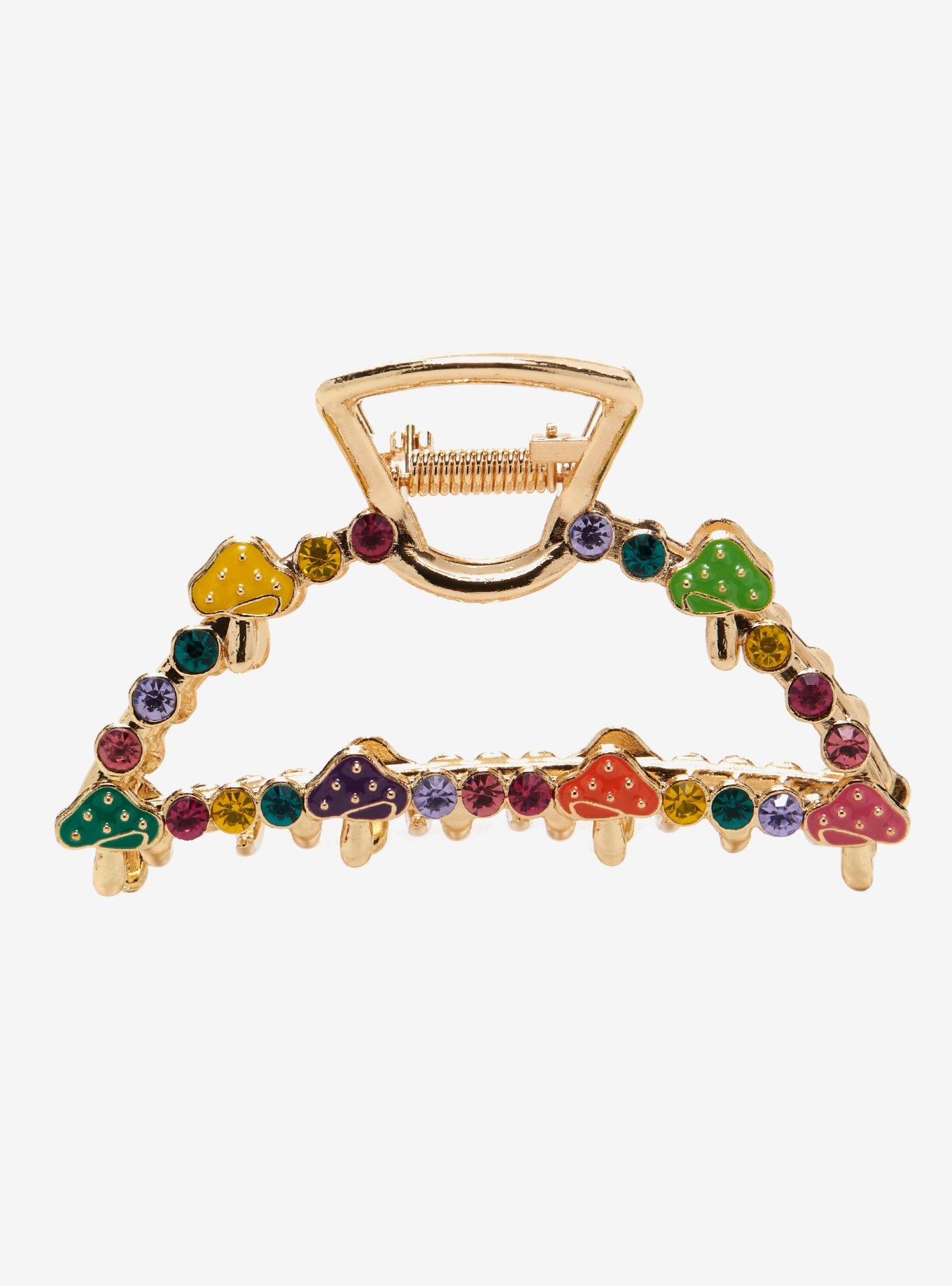Colorful Mushroom Gem Claw Hair Clip, , hi-res