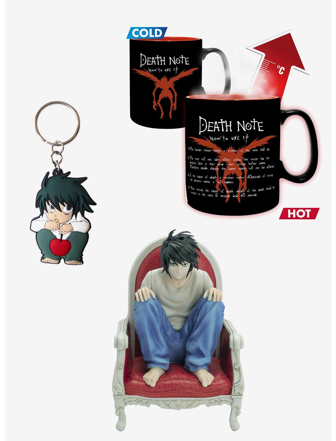 Death Note L Mug, Figure, and Keychain Bundle, , hi-res