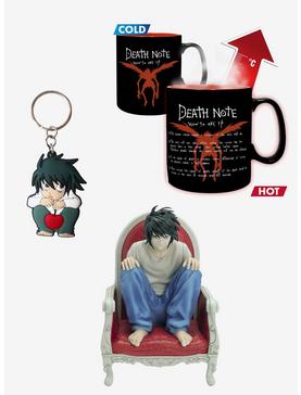 Death Note L Mug, Figure, and Keychain Bundle, , hi-res