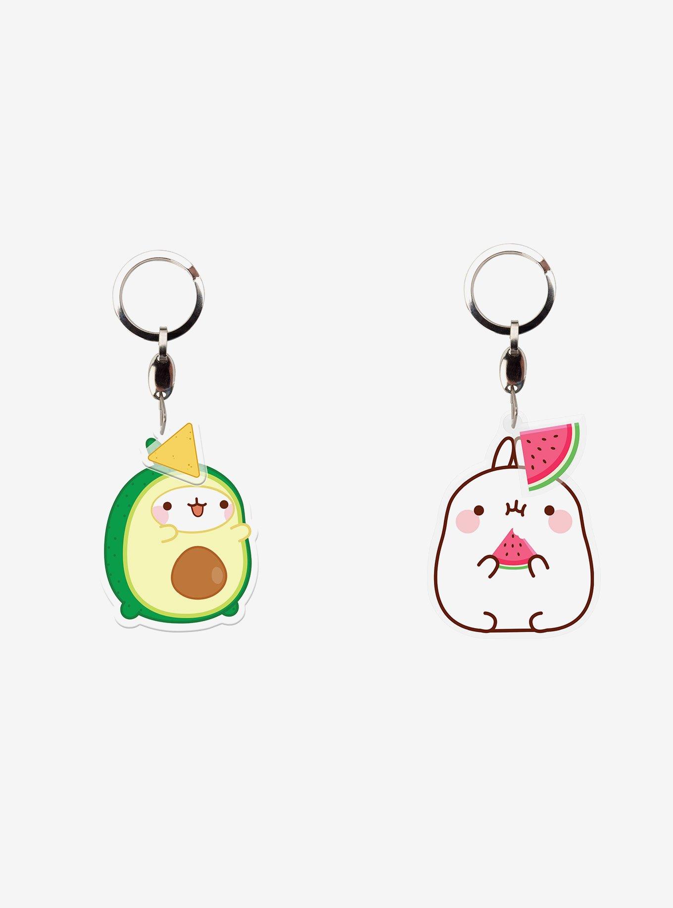 Molang Watermelon and Avocado Keychain Bundle, , hi-res