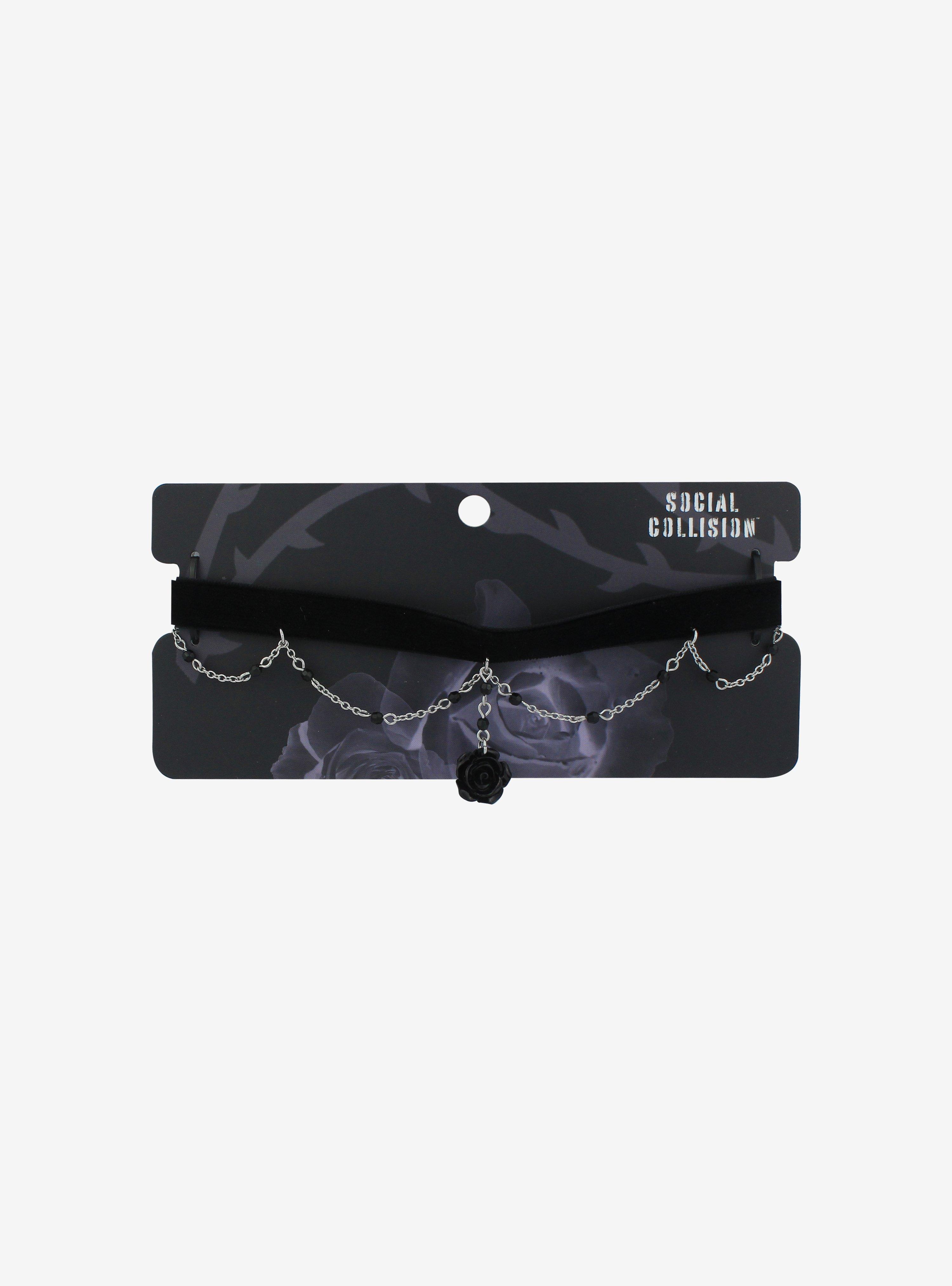 Black Rose Choker, , hi-res