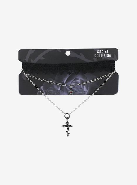 Star Cross Necklace Set | Hot Topic