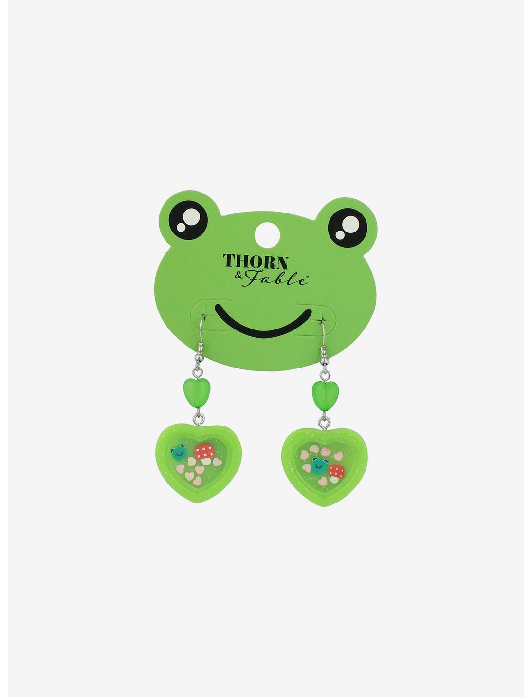 Frog Heart Shaker Earrings, , hi-res