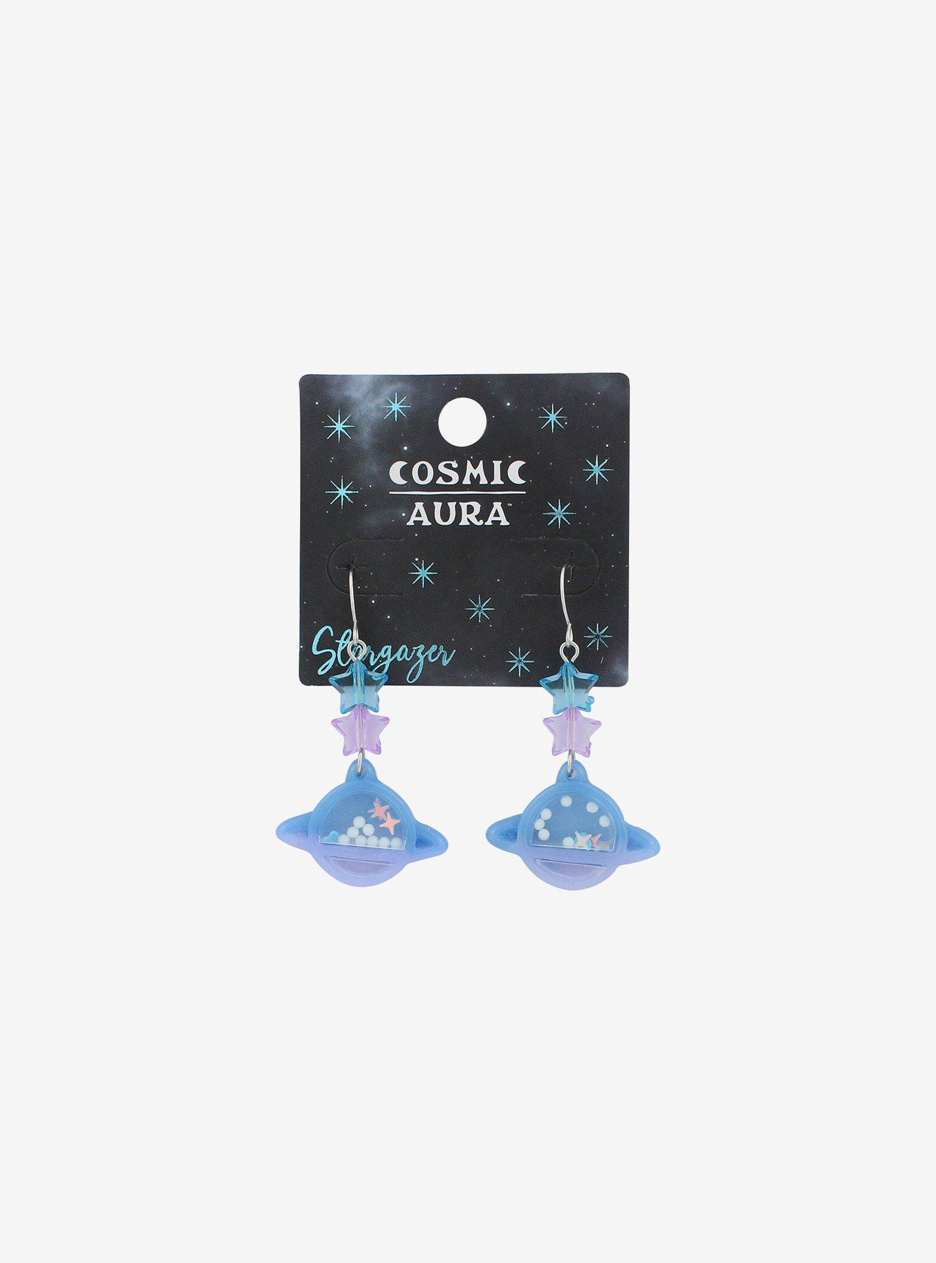 Purple & Blue Planet Shaker Earrings, , hi-res