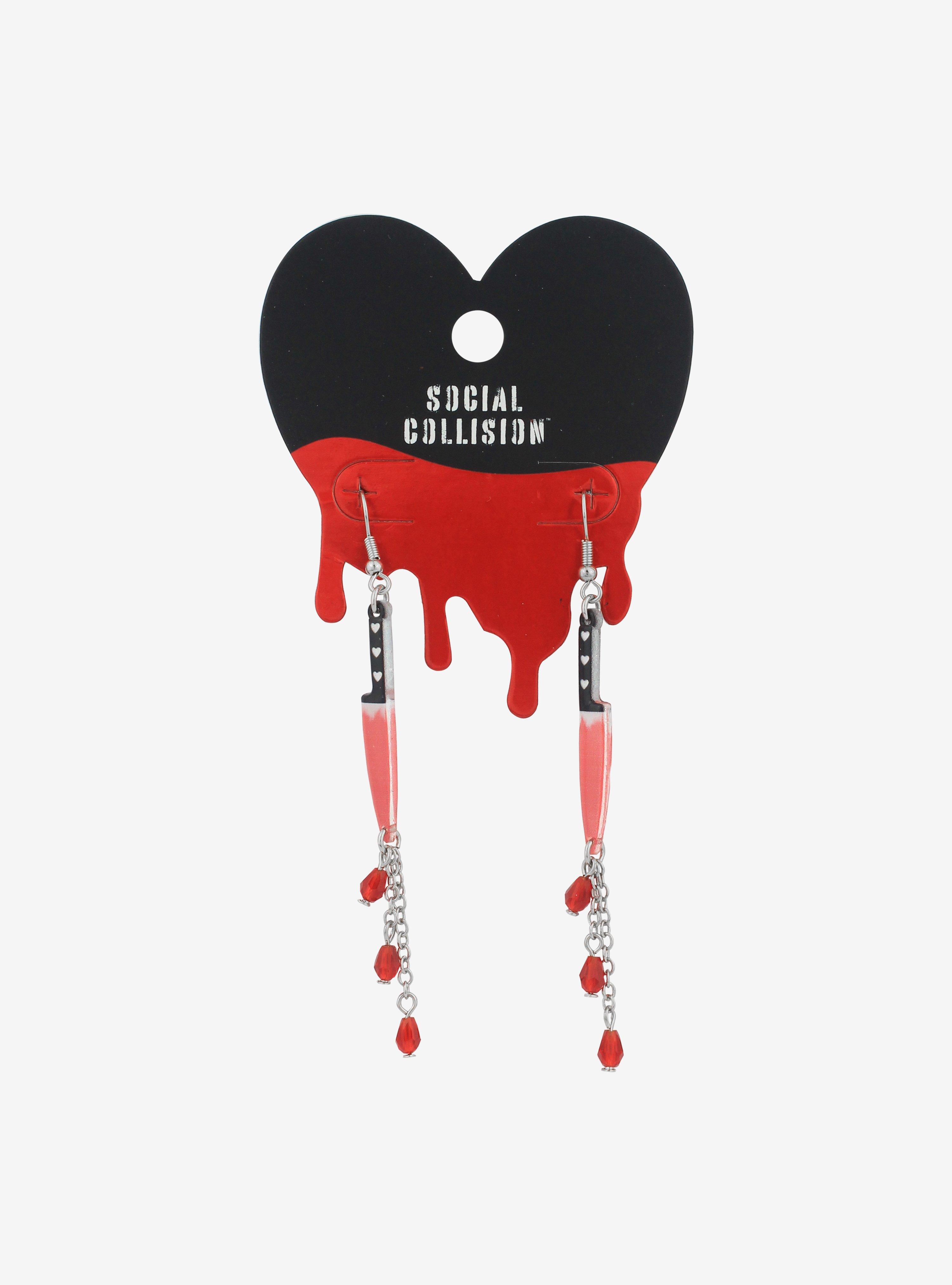 Bloody Knife Drop Earrings, , hi-res