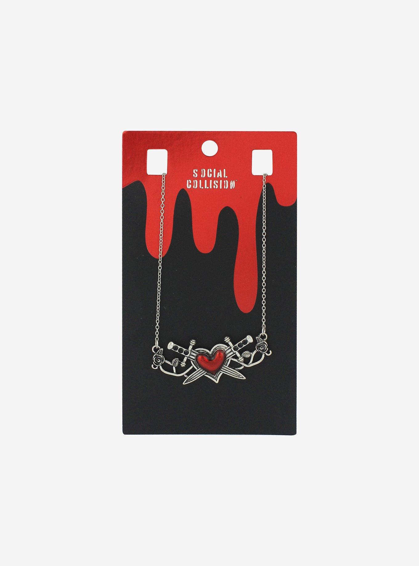 Dagger Heart Chain Necklace, , hi-res