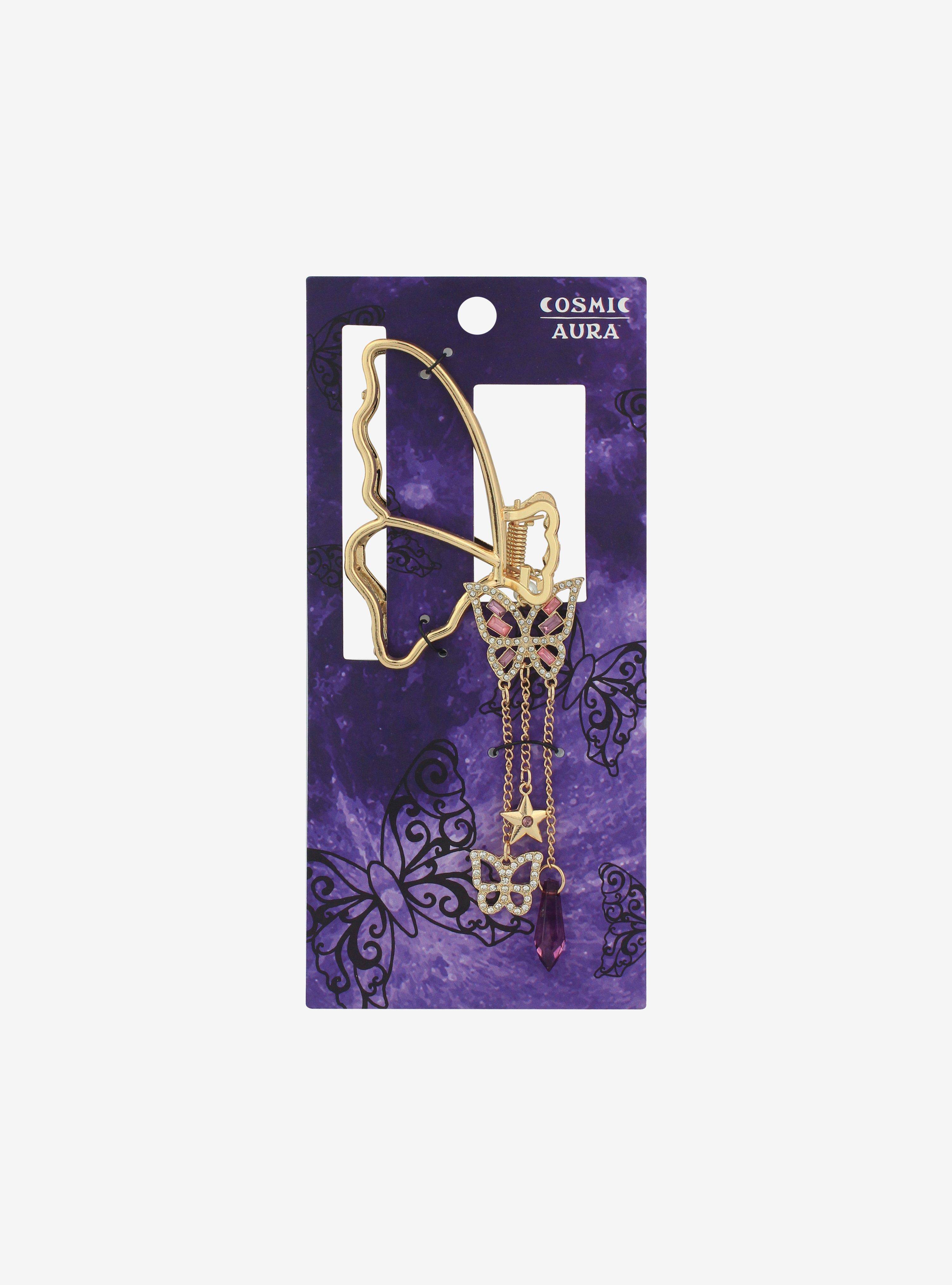 Butterfly Gem Claw Hair Clip, , hi-res