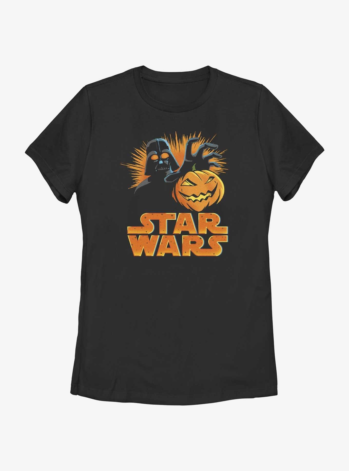 Star Wars Darth Vader Pumpkin Womens T-Shirt, BLACK, hi-res