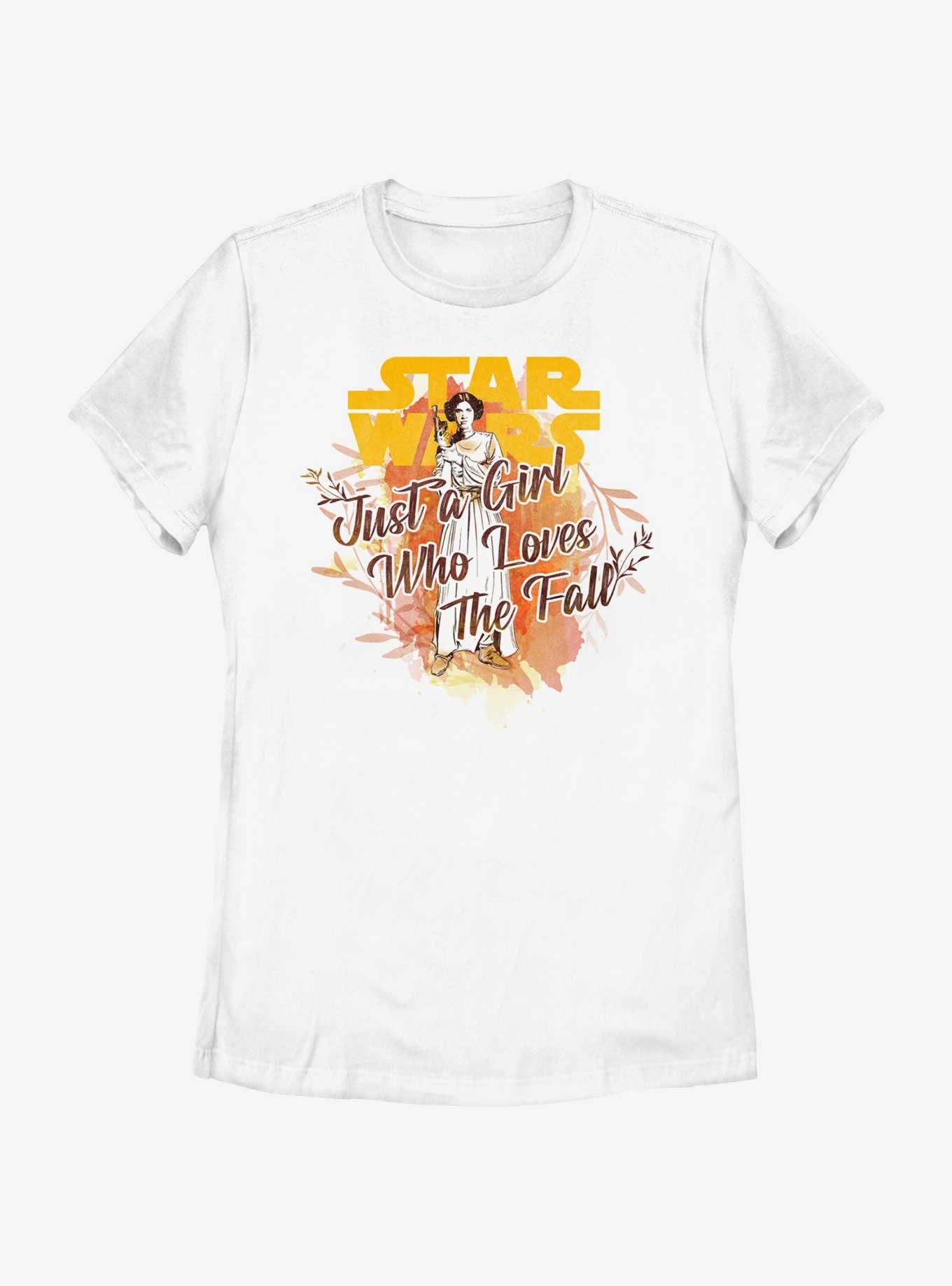 Star Wars Fall Leia Womens T-Shirt, WHITE, hi-res