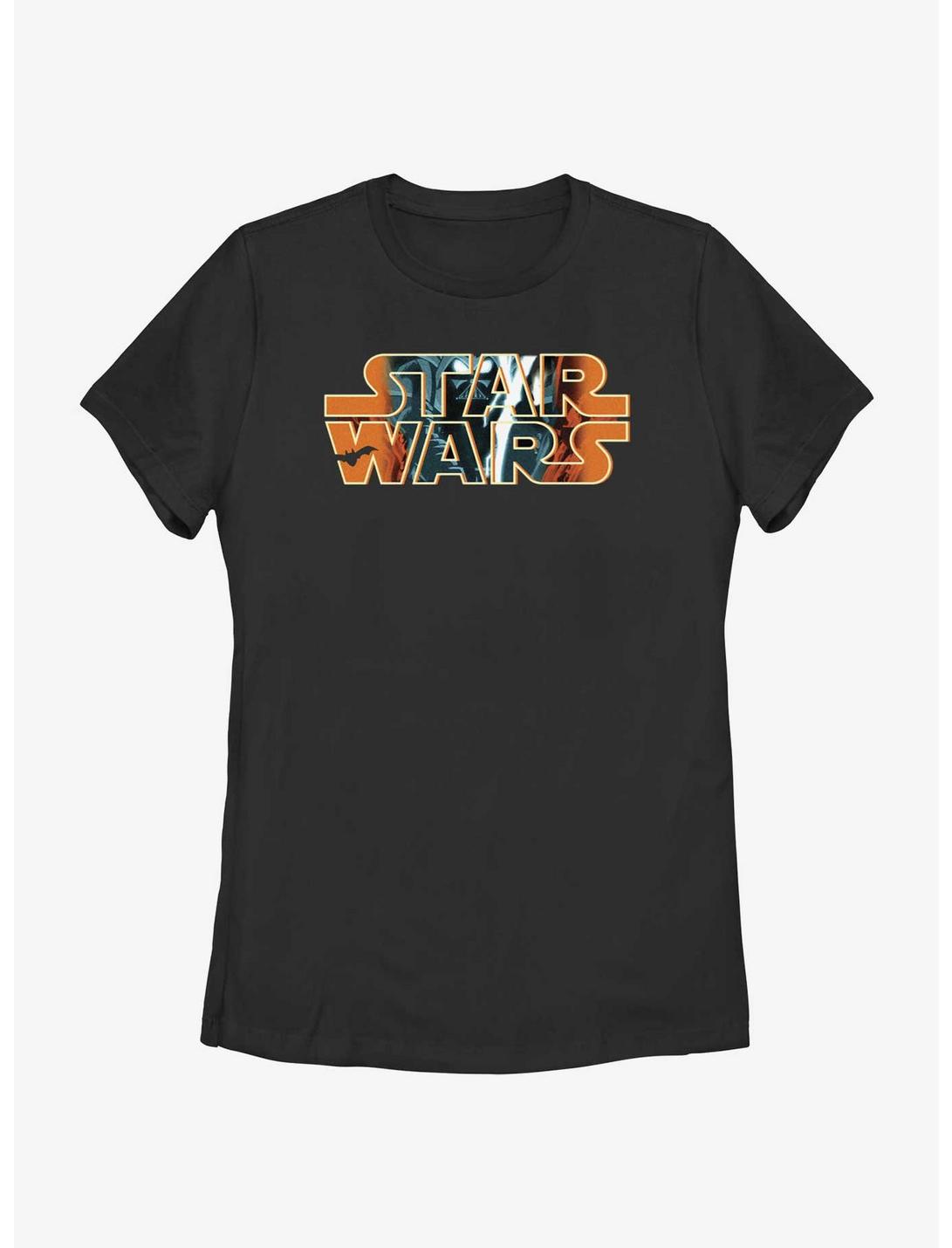Star Wars Halloween Composition Logo Womens T-Shirt, BLACK, hi-res
