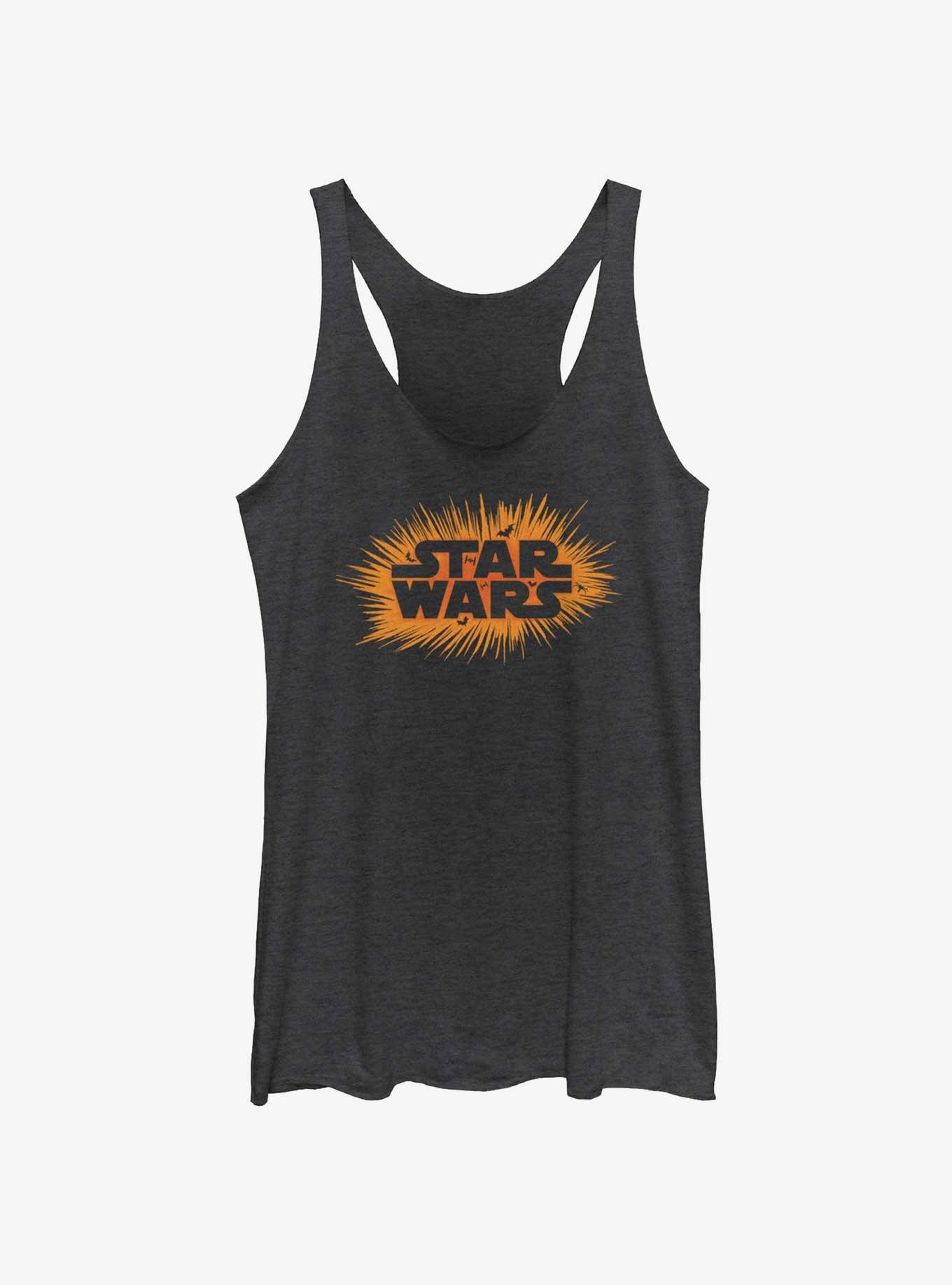 Star Wars Halloween Logo Womens Tank Top, BLK HTR, hi-res