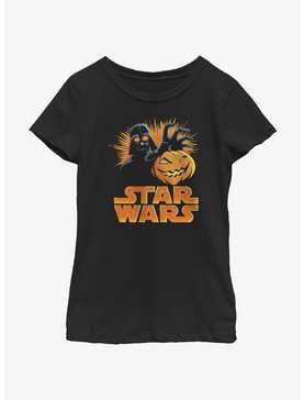 Star Wars Darth Vader Pumpkin Youth Girls T-Shirt, , hi-res