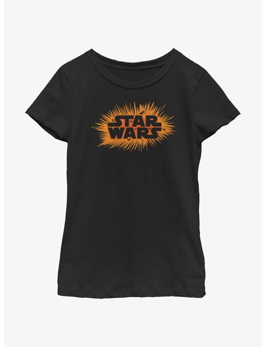Star Wars Halloween Logo Youth Girls T-Shirt, BLACK, hi-res