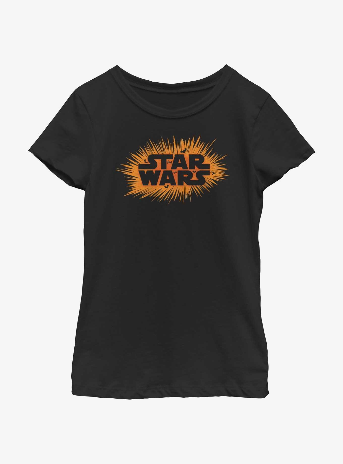 Star Wars Halloween Logo Youth Girls T-Shirt, , hi-res