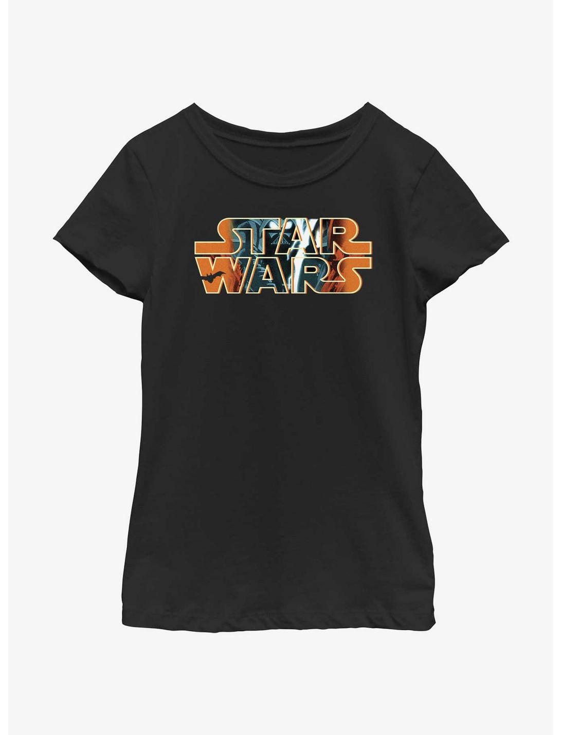Star Wars Halloween Composition Logo Youth Girls T-Shirt, BLACK, hi-res