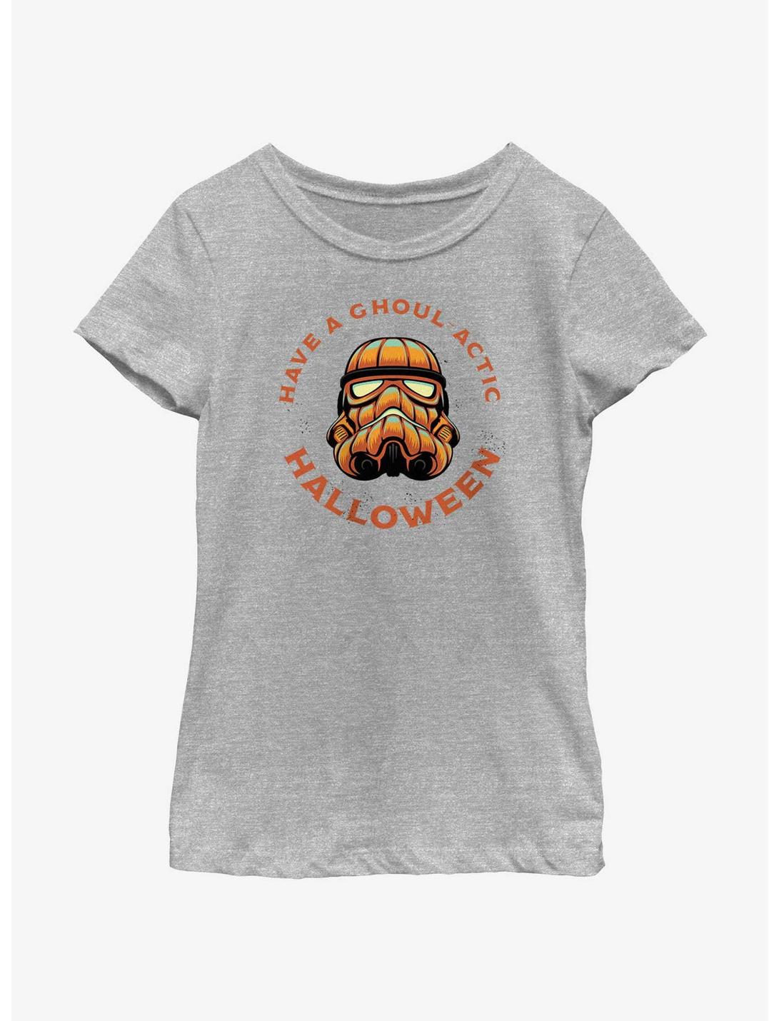 Star Wars Pumpkin Trooper Youth Girls T-Shirt, ATH HTR, hi-res
