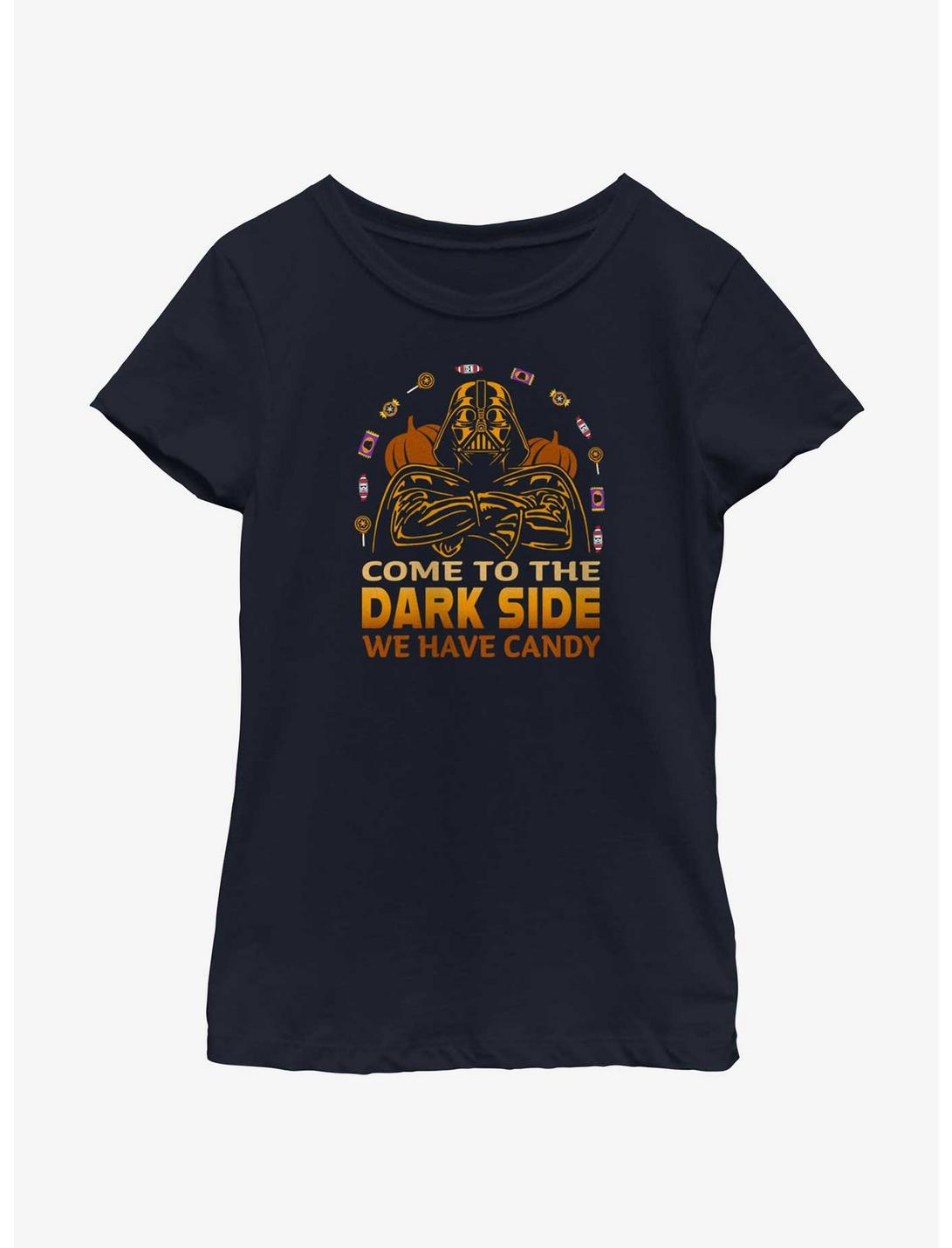 Star Wars Dark Side Candy Youth Girls T-Shirt, NAVY, hi-res