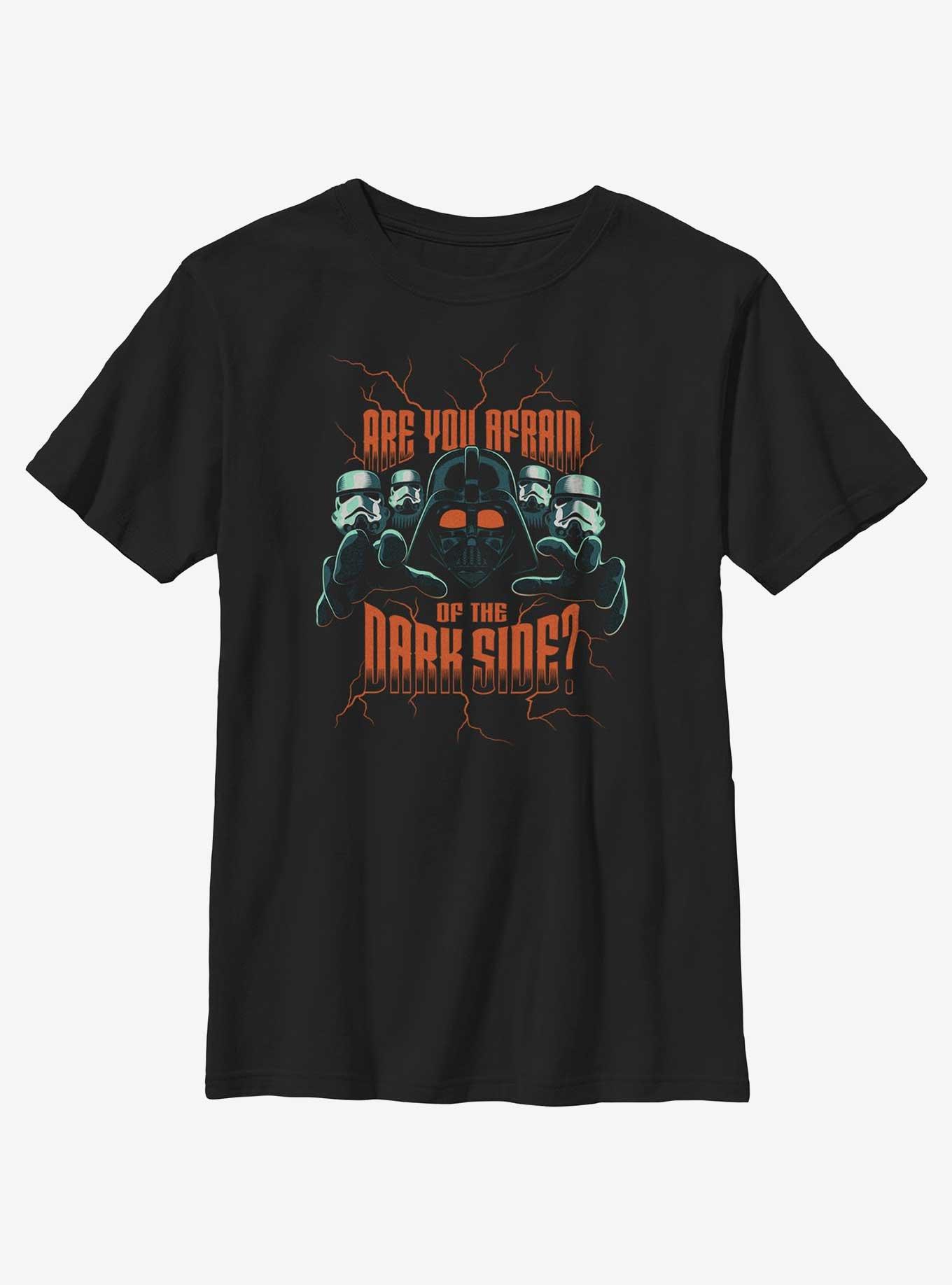 Star Wars Are You Afraid Of The Dark Side Youth T-Shirt, BLACK, hi-res