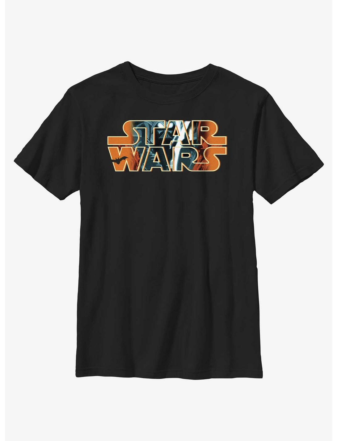 Star Wars Halloween Composition Logo Youth T-Shirt, BLACK, hi-res