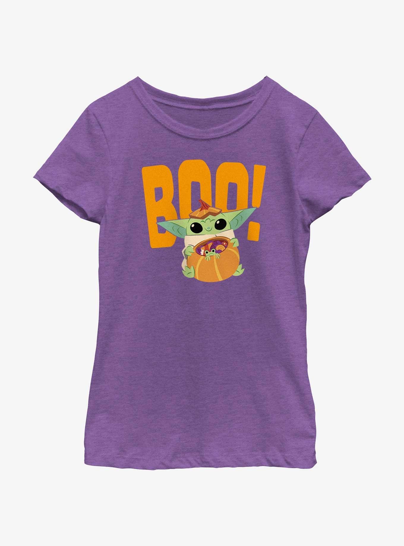 Star Wars The Mandalorian The Child Boo Youth Girls T-Shirt, PURPLE BERRY, hi-res