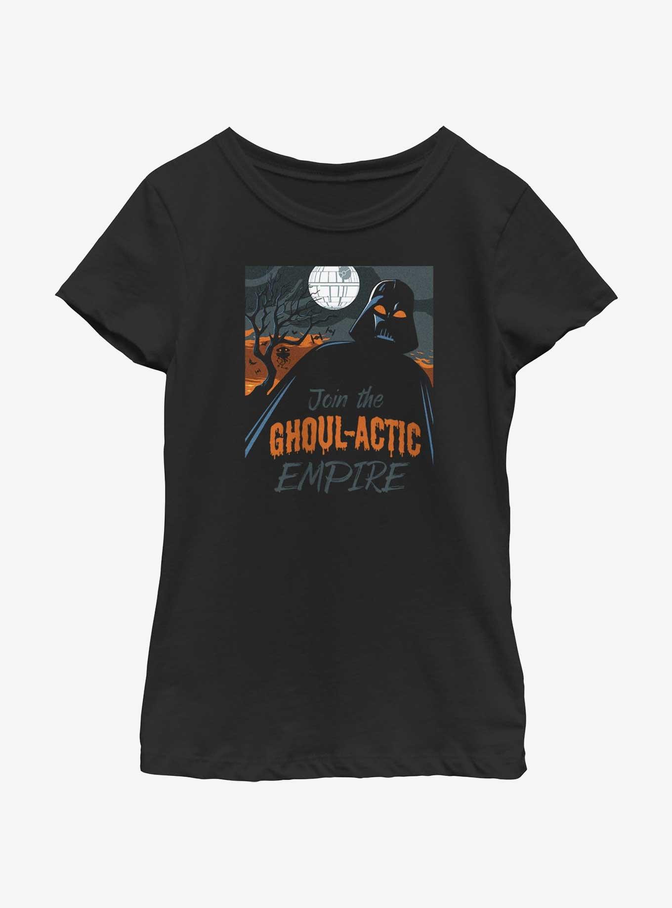 Star Wars Ghoulactic Empire Youth Girls T-Shirt, BLACK, hi-res view 1