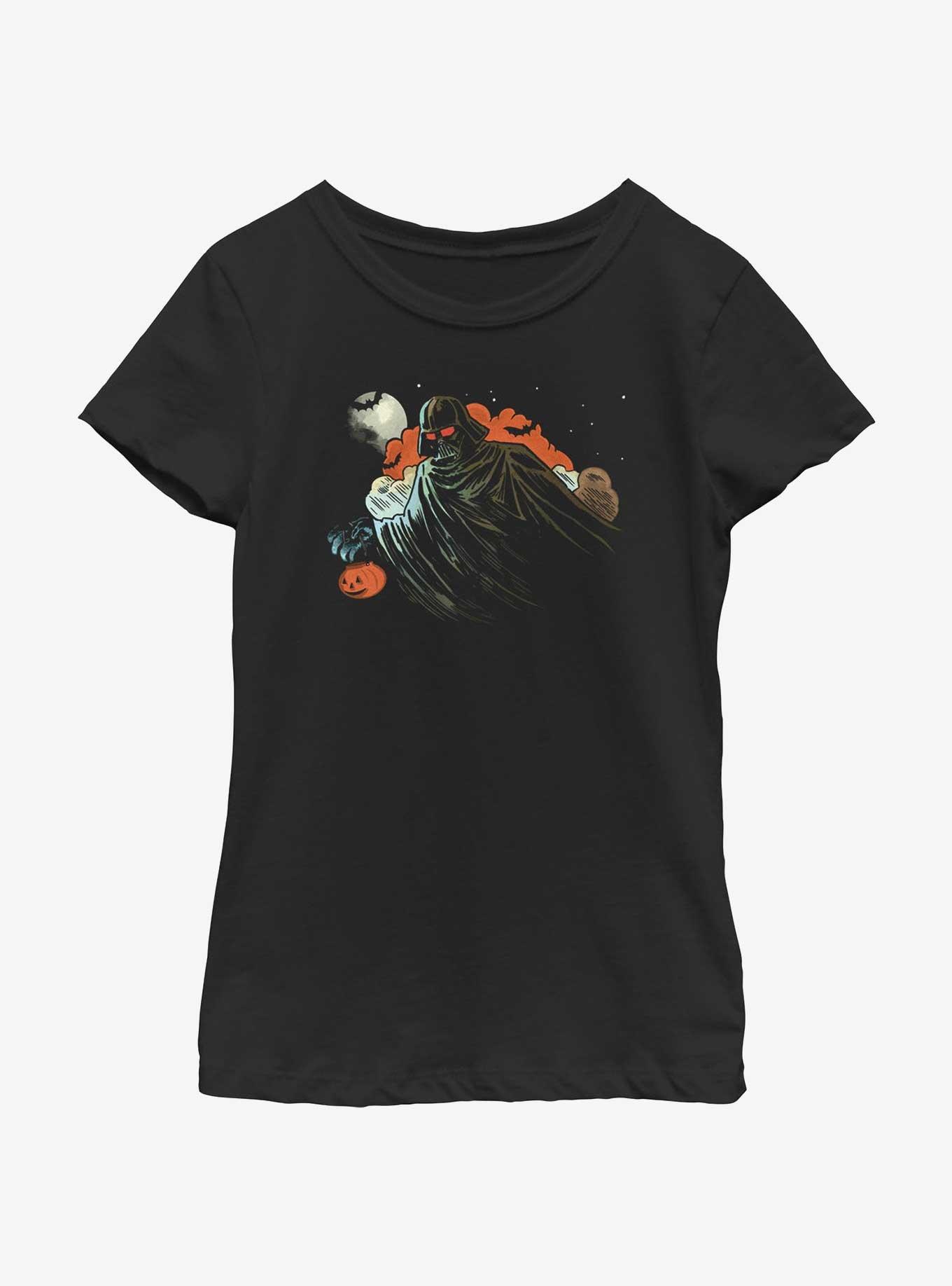 Star Wars Darth Vader Trick Or Treat Youth Girls T-Shirt, BLACK, hi-res