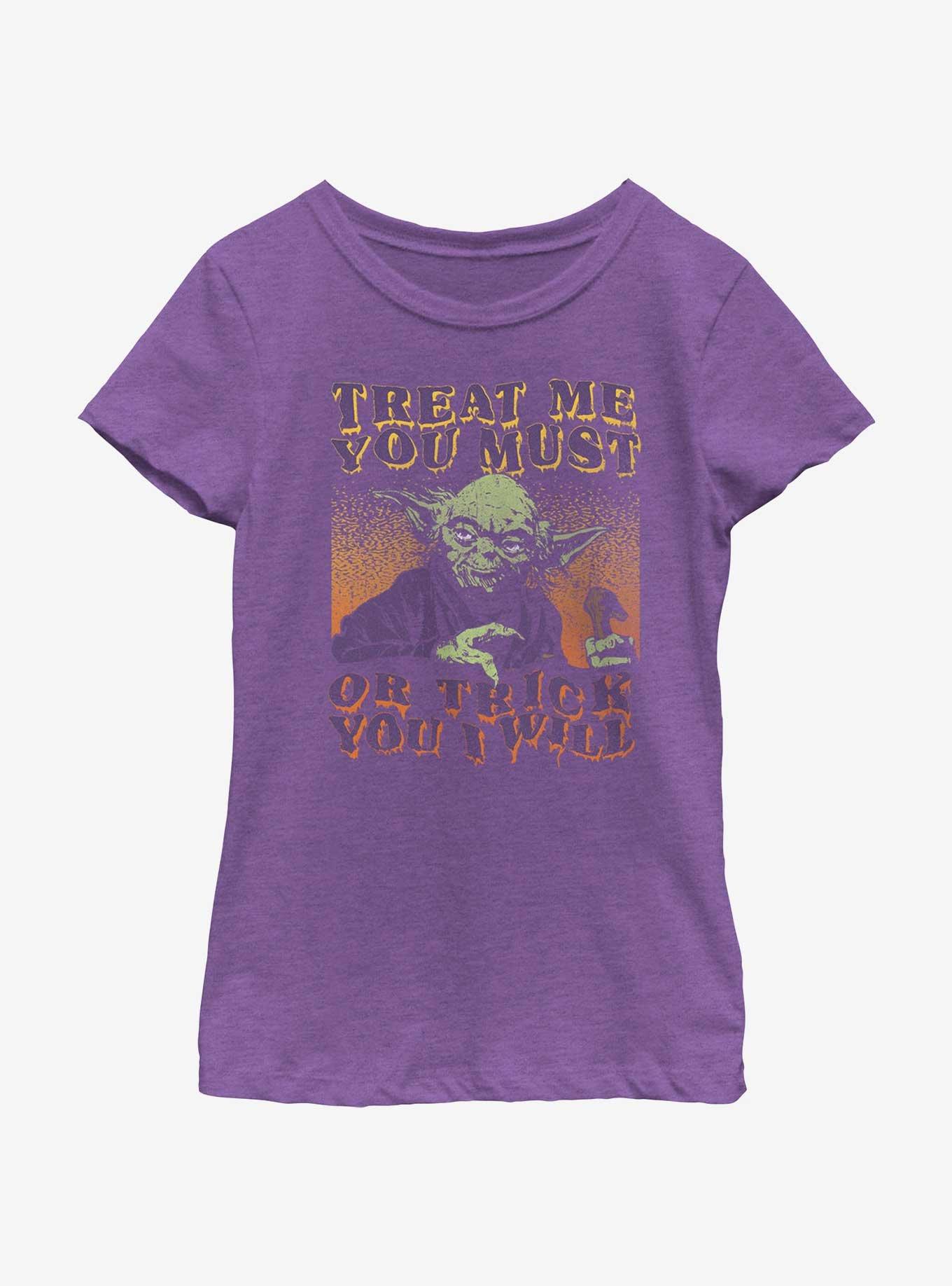 Star Wars Treat You Must Youth Girls T-Shirt, PURPLE BERRY, hi-res view 1