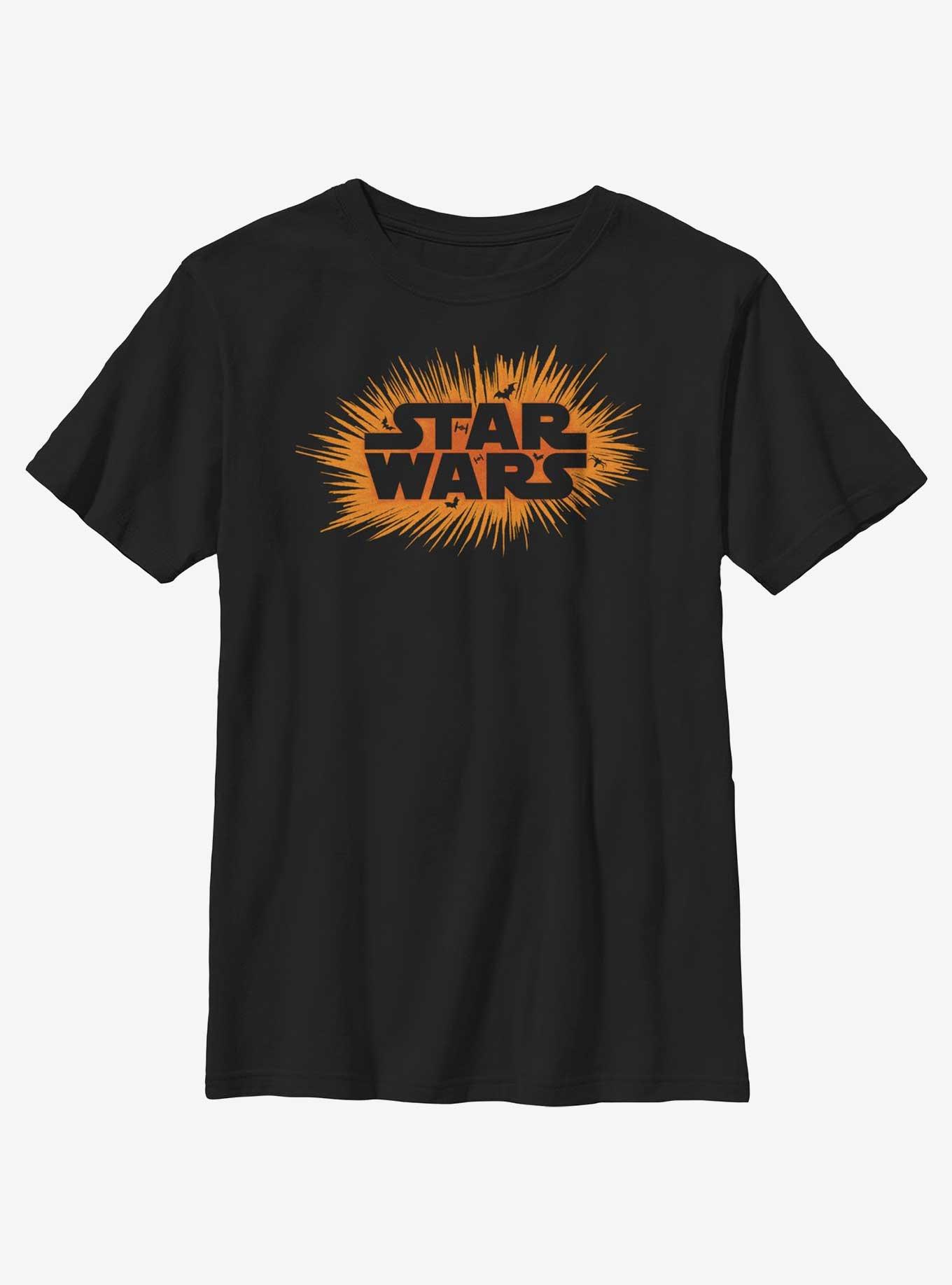 Star Wars Halloween Logo Youth T-Shirt, BLACK, hi-res