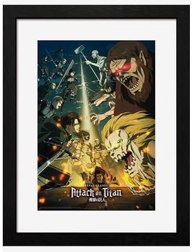Attack On Titan Characters and Titans Framed Poster, , hi-res