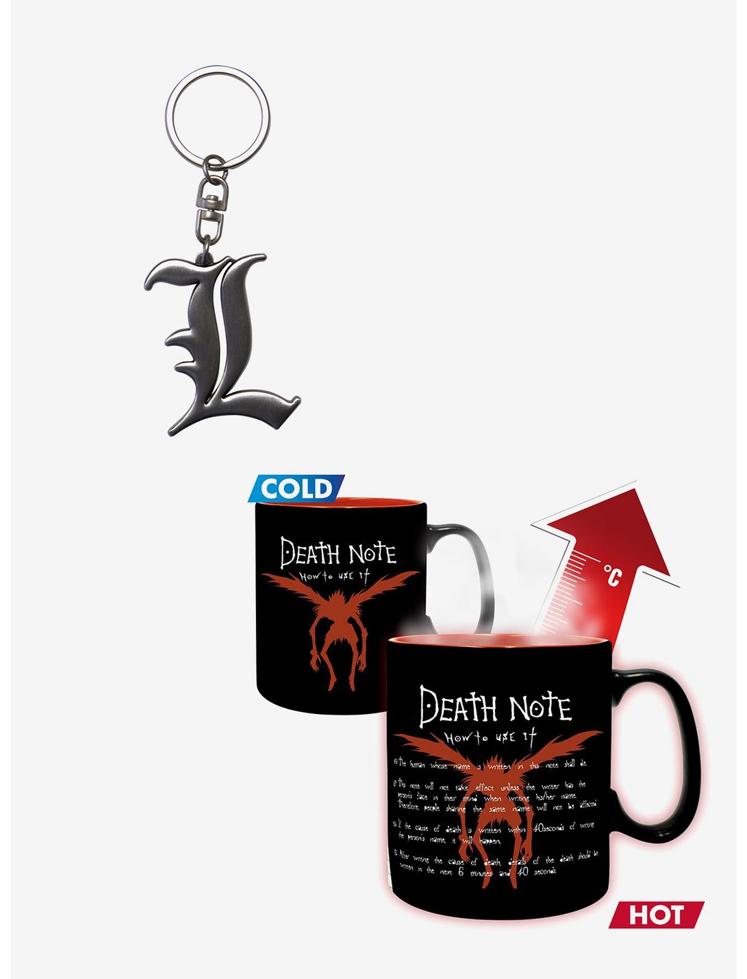 Death Note Heat Change Mug and Keychain Set, , hi-res