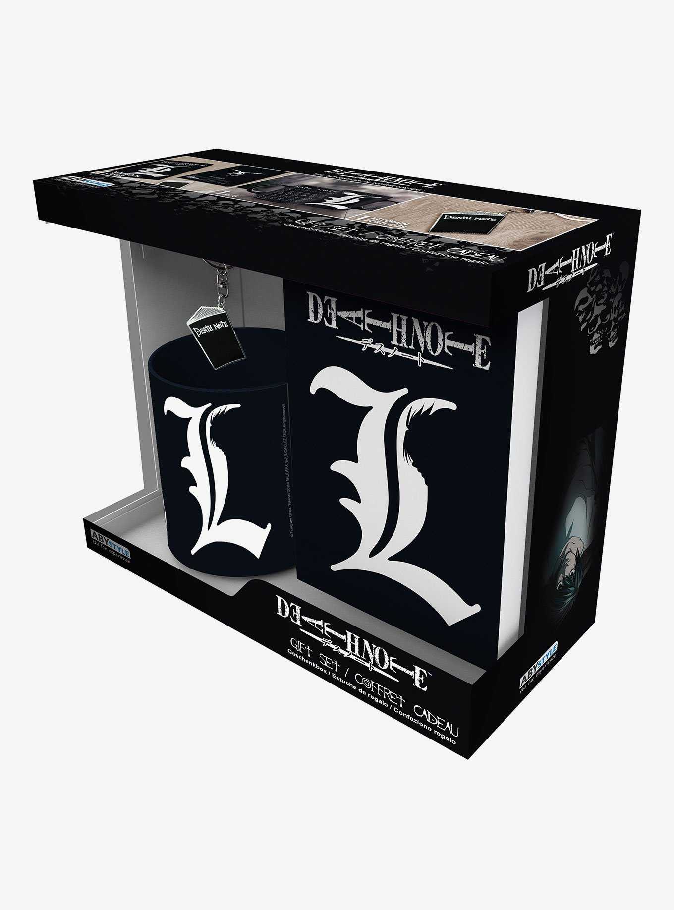 Death Note "L" Notebook Mug and Keychain Gift Set, , hi-res