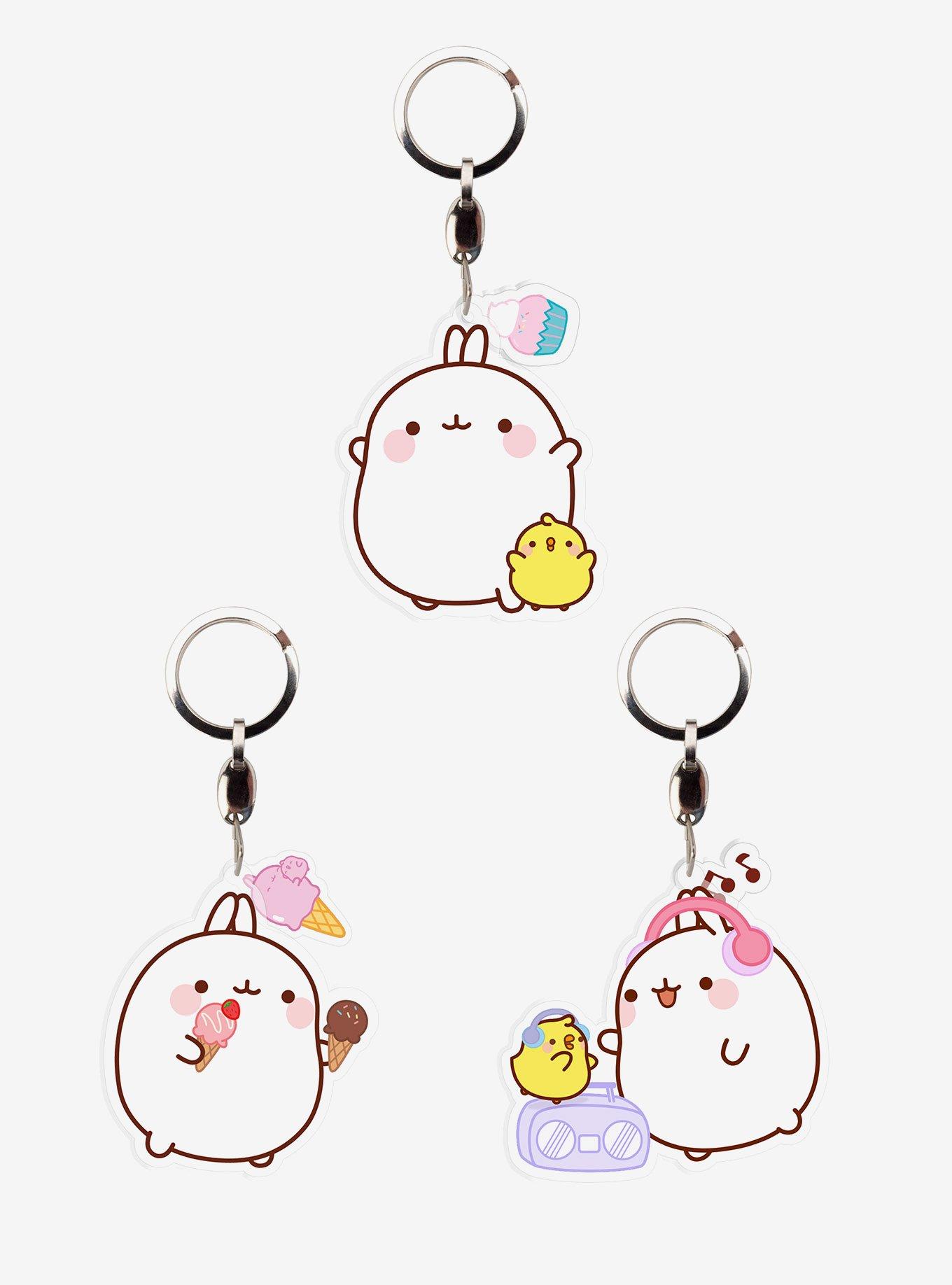 Molang Cupcake and Music Keychain Set, , hi-res