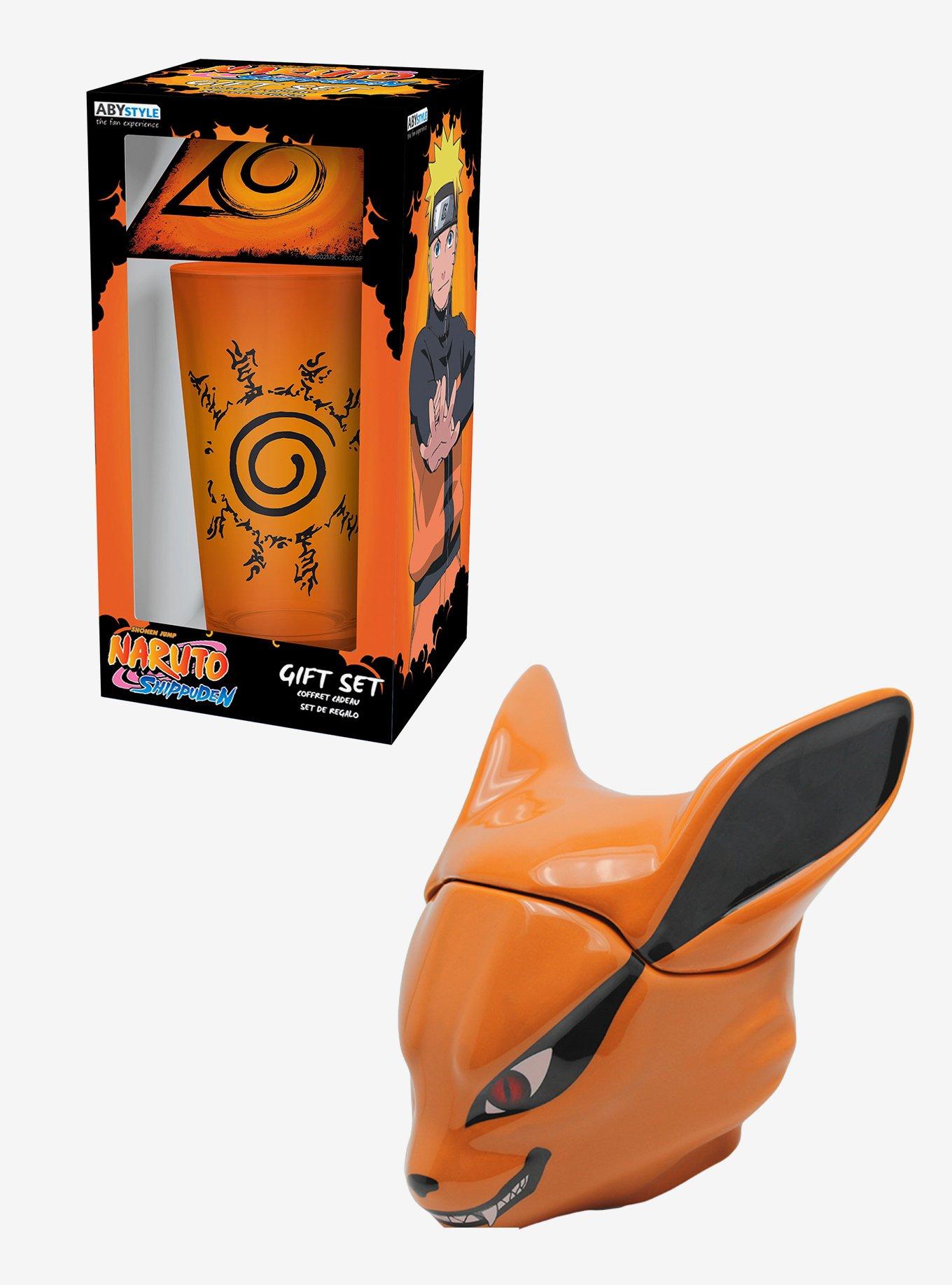 Naruto Shippuden Konoha Glass, Coaster, and Kurama 3D Mug Set, , hi-res