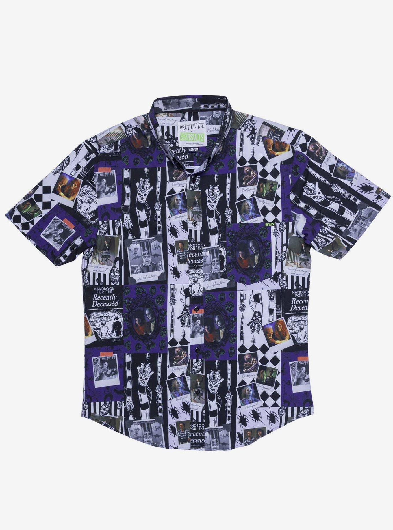 beetlejuice dress shirt Beetlejuice Button Down Shirt, Black, Small