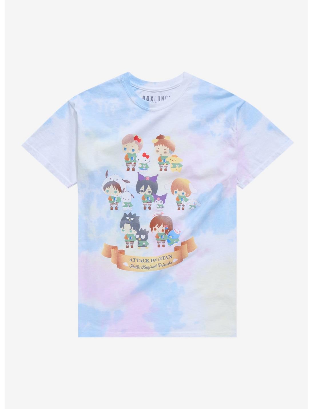 Sanrio Hello Kitty and Friends x Attack on Titan Tie-Dye T-Shirt - BoxLunch Exclusive, MULTI, hi-res