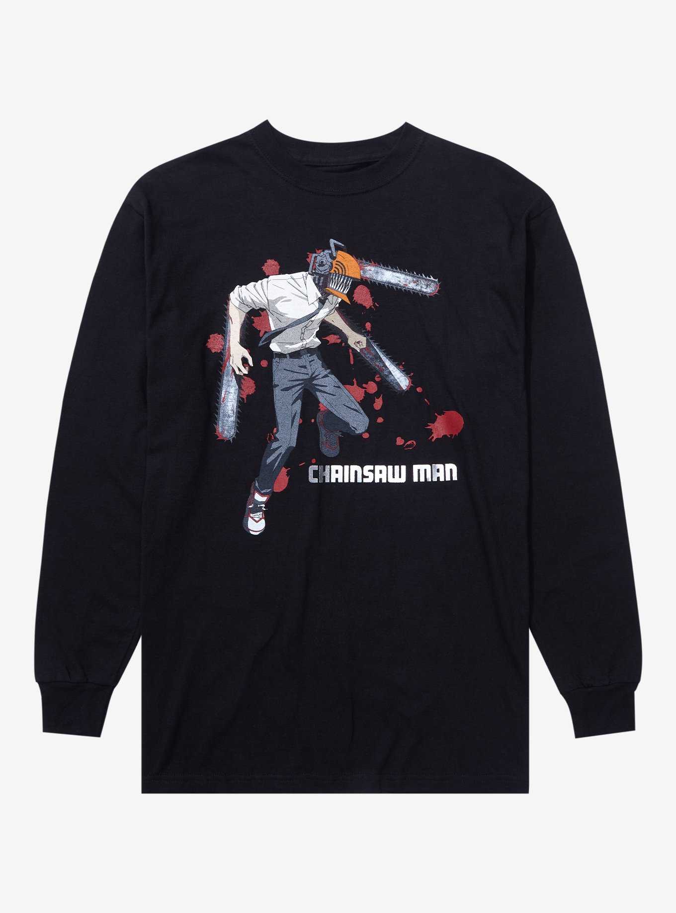 Chainsaw Man Denji Portrait Long Sleeve T-Shirt - BoxLunch Exclusive, , hi-res