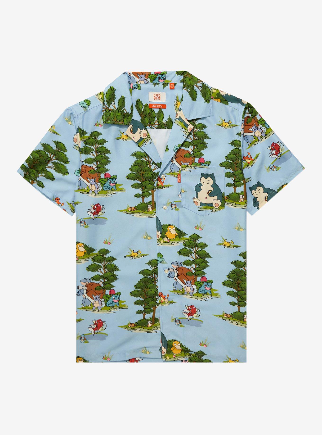 OppoSuits Pokémon Forest Allover Print Woven Button-Up - BoxLunch Exclusive, , hi-res