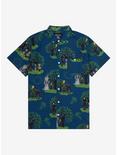 The Lord of the Rings Character Portraits Allover Print Woven-Button Up - BoxLunch Exclusive, NAVY, hi-res