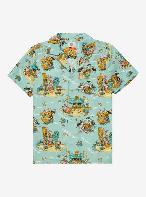 OppoSuits SpongeBob SquarePants Beach Allover Print Woven Button-Up ...