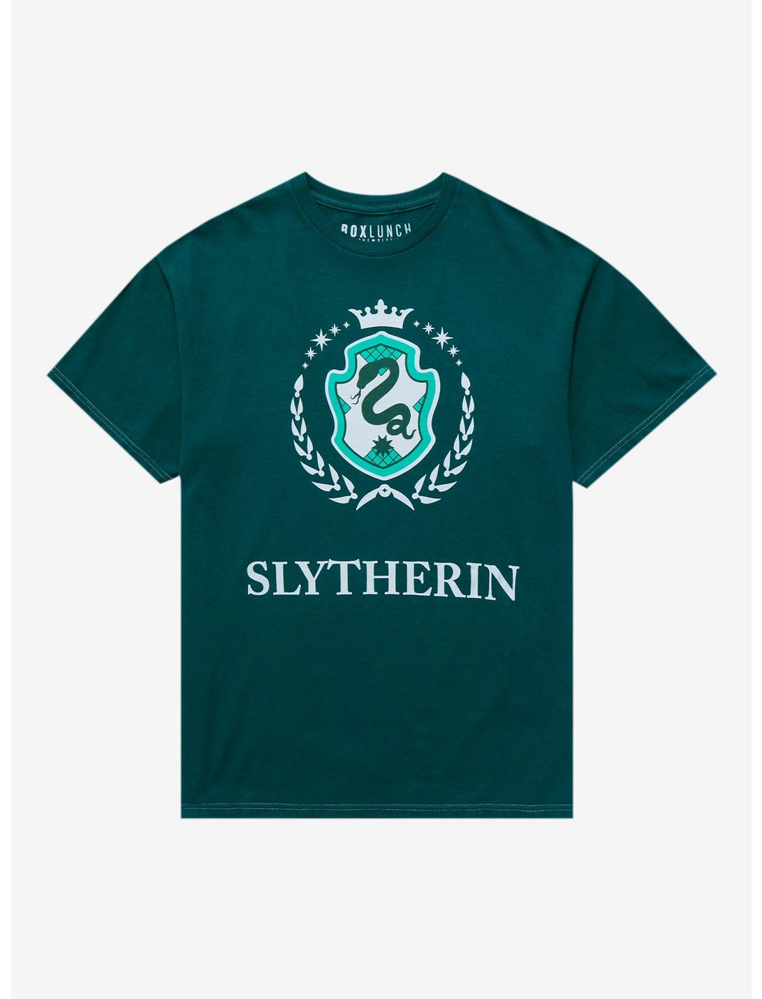 Harry Potter Slytherin Tonal Crest T-Shirt - BoxLunch Exclusive , GREEN, hi-res